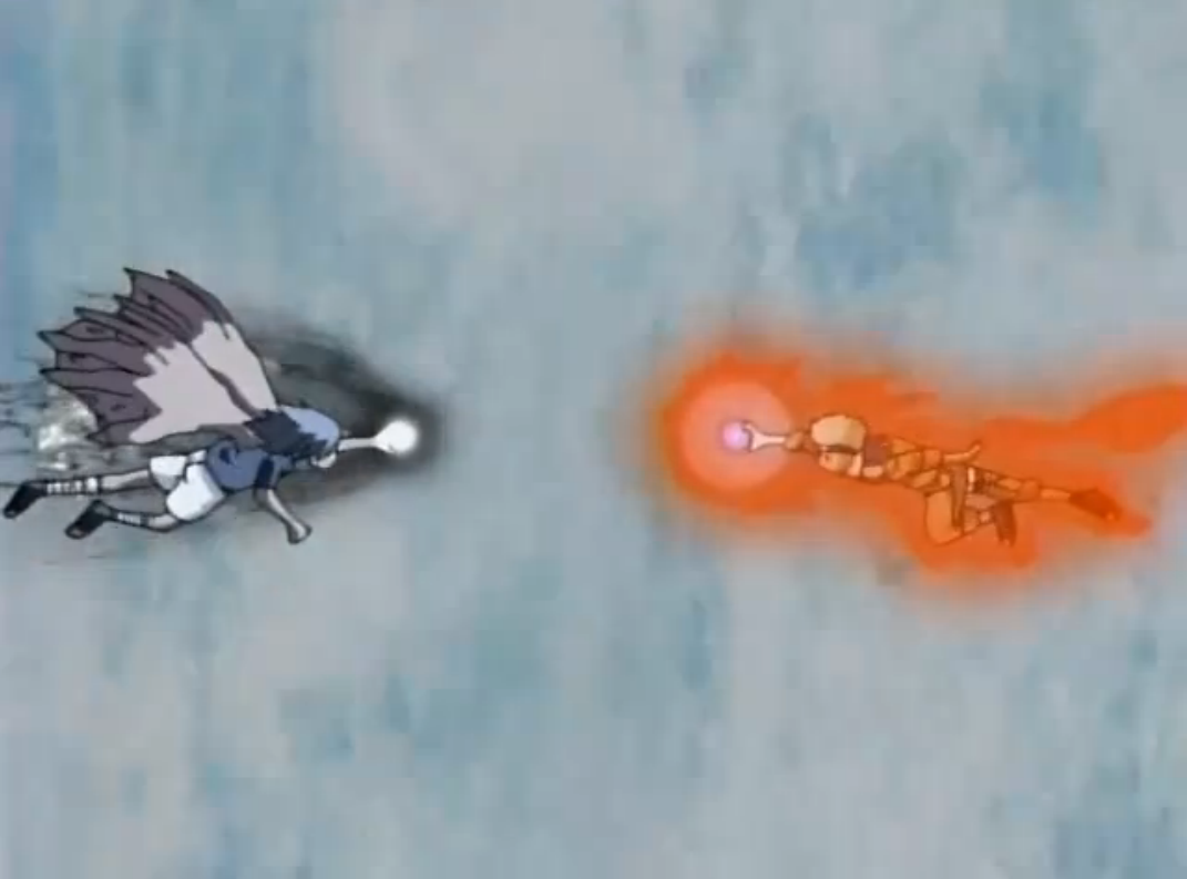 Sasuke y Naruto en su gran enfrentamiento que marcaría el destino de los dos personajes para el resto de la serie